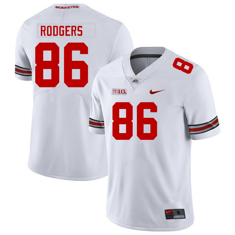 Ohio State Buckeyes #86 Bryson Rodgers College Football Jerseys Stitched Sale-White